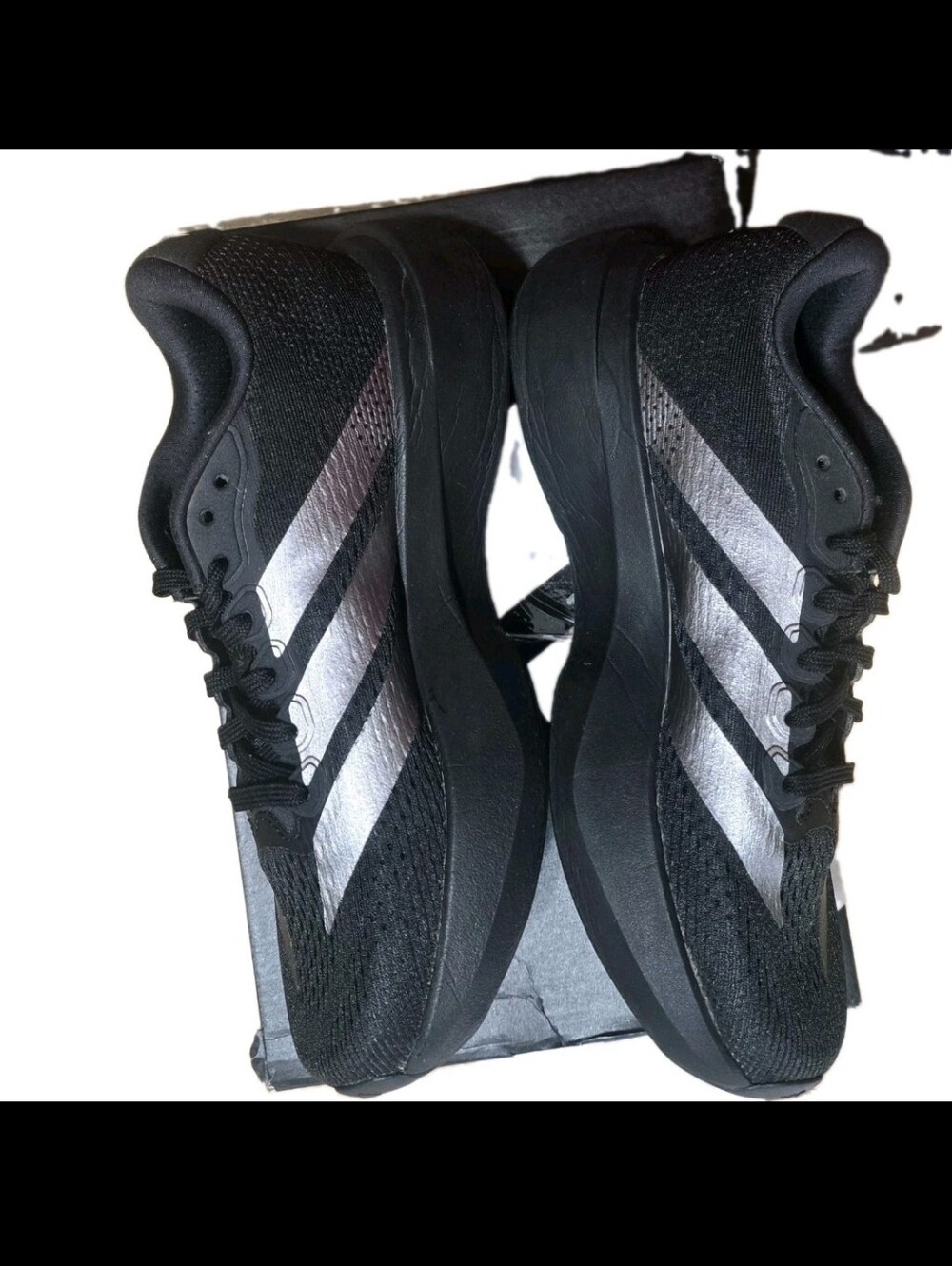Adsize 7 Adizero Pacer KZ8979 Core Black Iron Metallic Women's - Picture 3 of 11